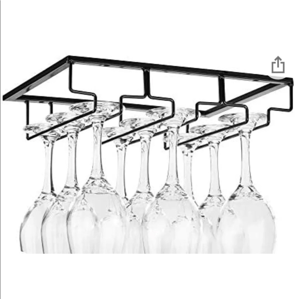 Under counter mount / wine / stem glass holder. Holds up to 9 glasses